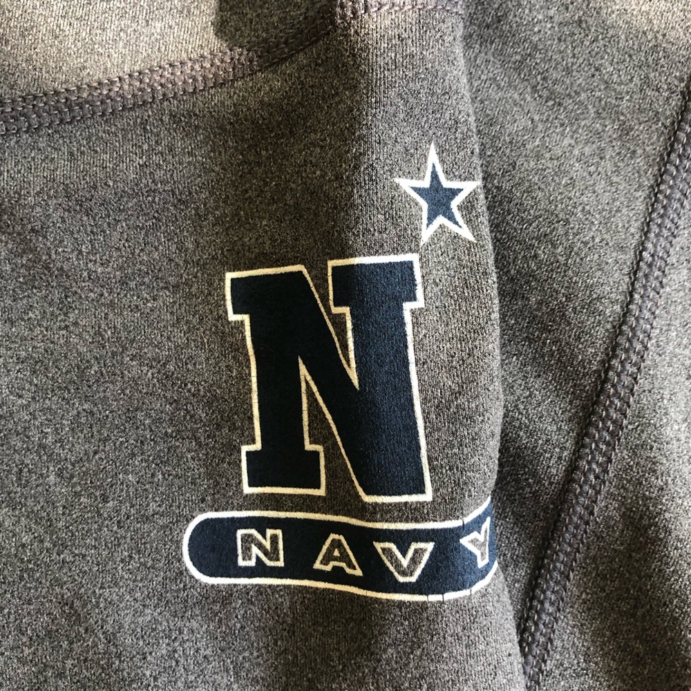 Under Armor USNA gray yoga pants, wide leg